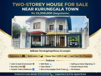 Prime Real Estate Opportunity: Spacious Two-Storey Family Home in Kurunegala